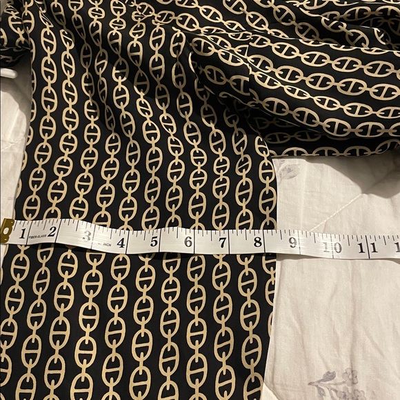 J. Crew Black and Cream Patterned Long Sleeve Dress - Picture 7 of 8